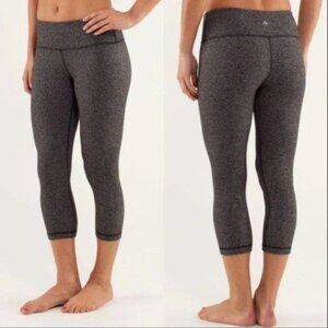 Lululemon Wunder Under Crop (Hi-Rise) 21" Heathered Herringbone Heathered Women'